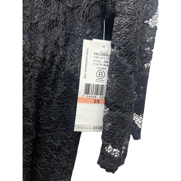 Karen Kane NWT Black Lace Scalloped Sheath Dress - Picture 4 of 10